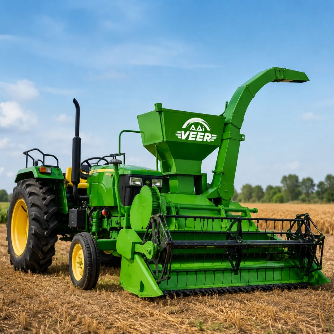 tractor-mounted-combine-harvester